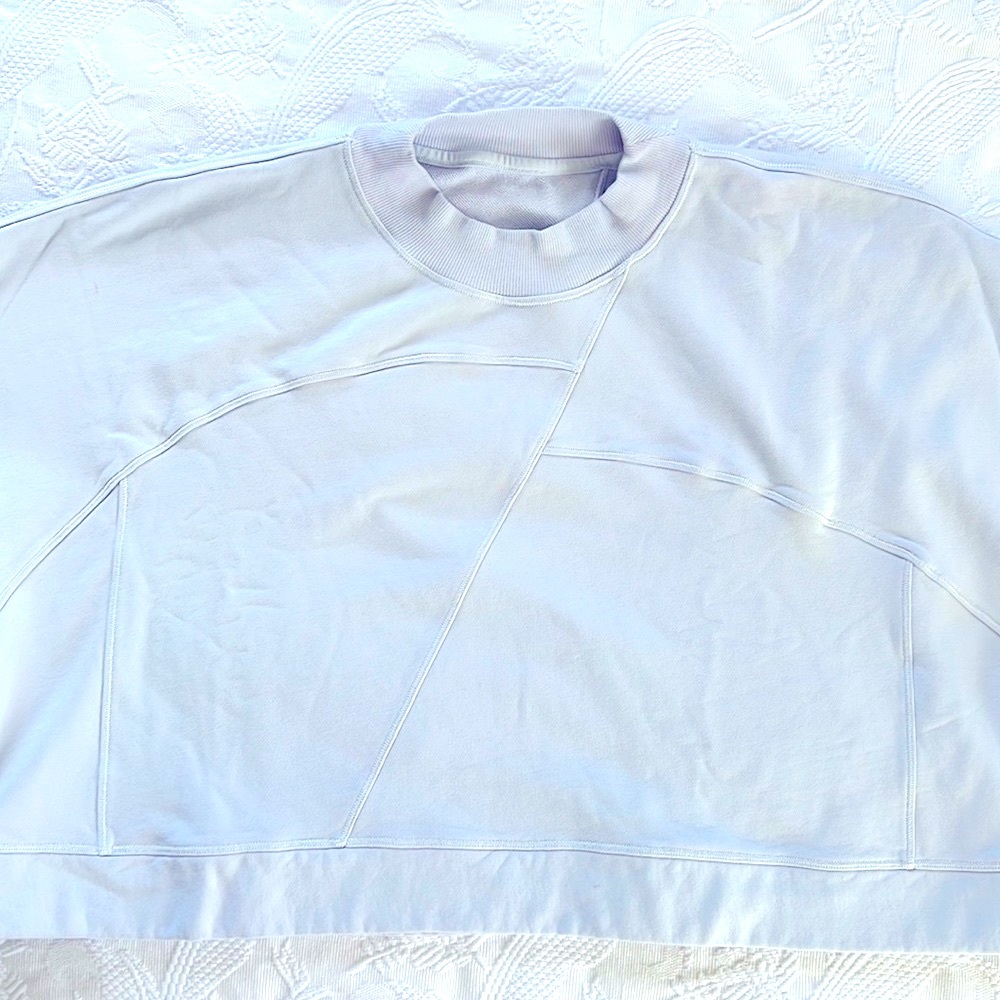 Lululemon Athletica Perfectly Oversized Crew Top Pullover Sweatshirt Light grey